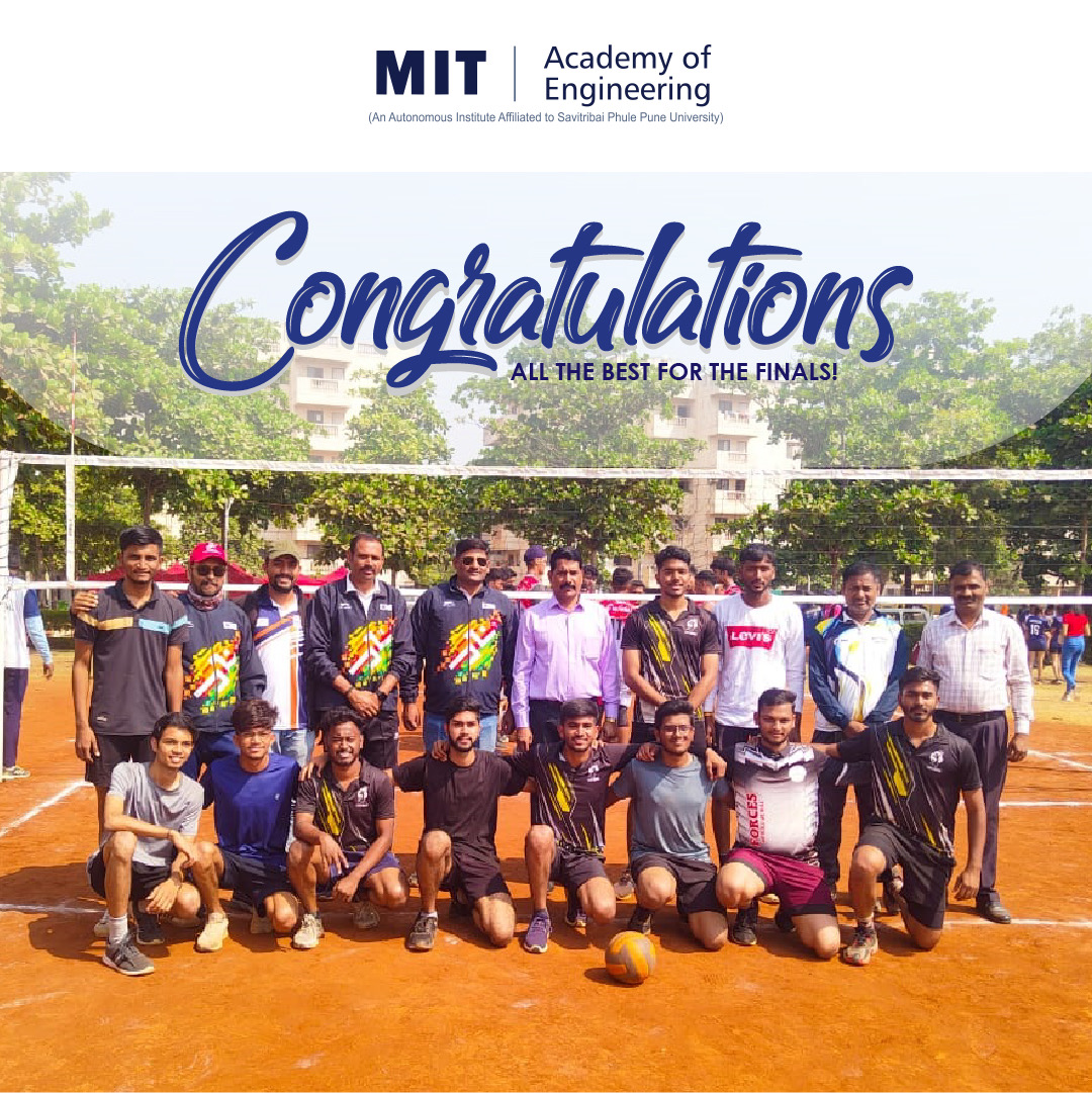 Congratulations to the Volleyball team of MIT AOE for an amazing victory in the quarter-final match in Inter-University matches at ADT MIT Loni.

All the best from all of us for the semi-finals and finals!

#mitaoe #mitalandi #volleyball #interuniversitysports #mitadtloni