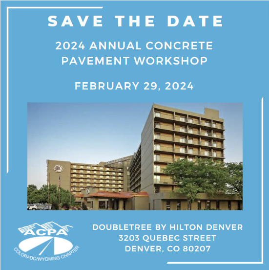 COWYACPA's tweet photo. The #cowyacpa  2024 Annual Concrete Pavement Workshop will be here before you know it! Save the date and watch this space!
#cowyacpa2024workshop
#leapday2024
#countonconcrete https://t.co/0ZBDE7ULMP