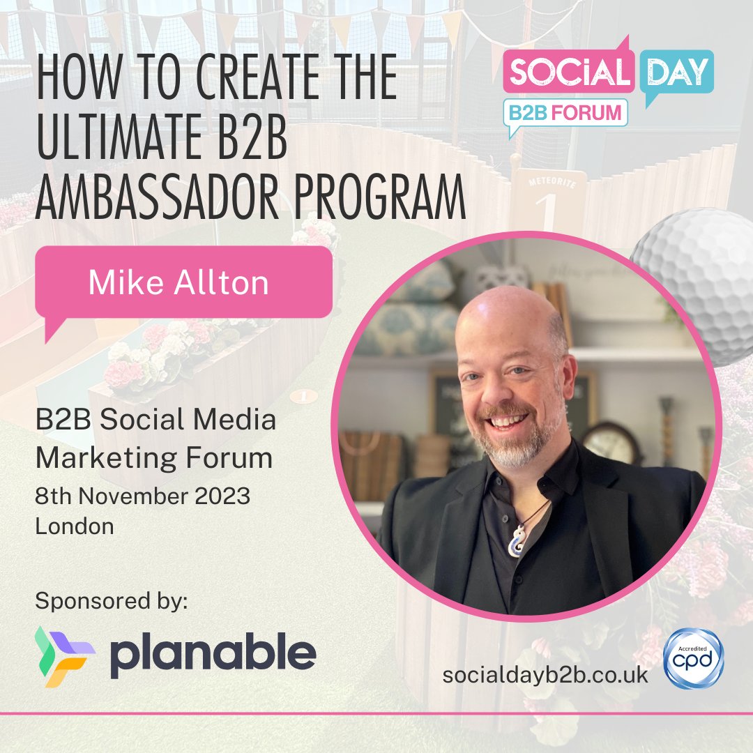 🎉 Honored to be speaking at #SocialDayB2B! I'll be sharing my thoughts on influencer marketing. Join the conversation! #SocialDay #SocialMediaForum

🎟️ co.pulse.ly/ensmw5s665