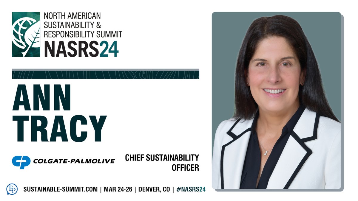 EP_NASRS's tweet image. 🌎 We're thrilled to announce that Ann Tracy, Chief Sustainability Officer at @CP_News, will be returning for #NASRS24!

Learn how you can get involved 👉 sustainable-summit.com

#Sustainability #SustainableBusiness  #SustainableDevelopment #corporatesustainability