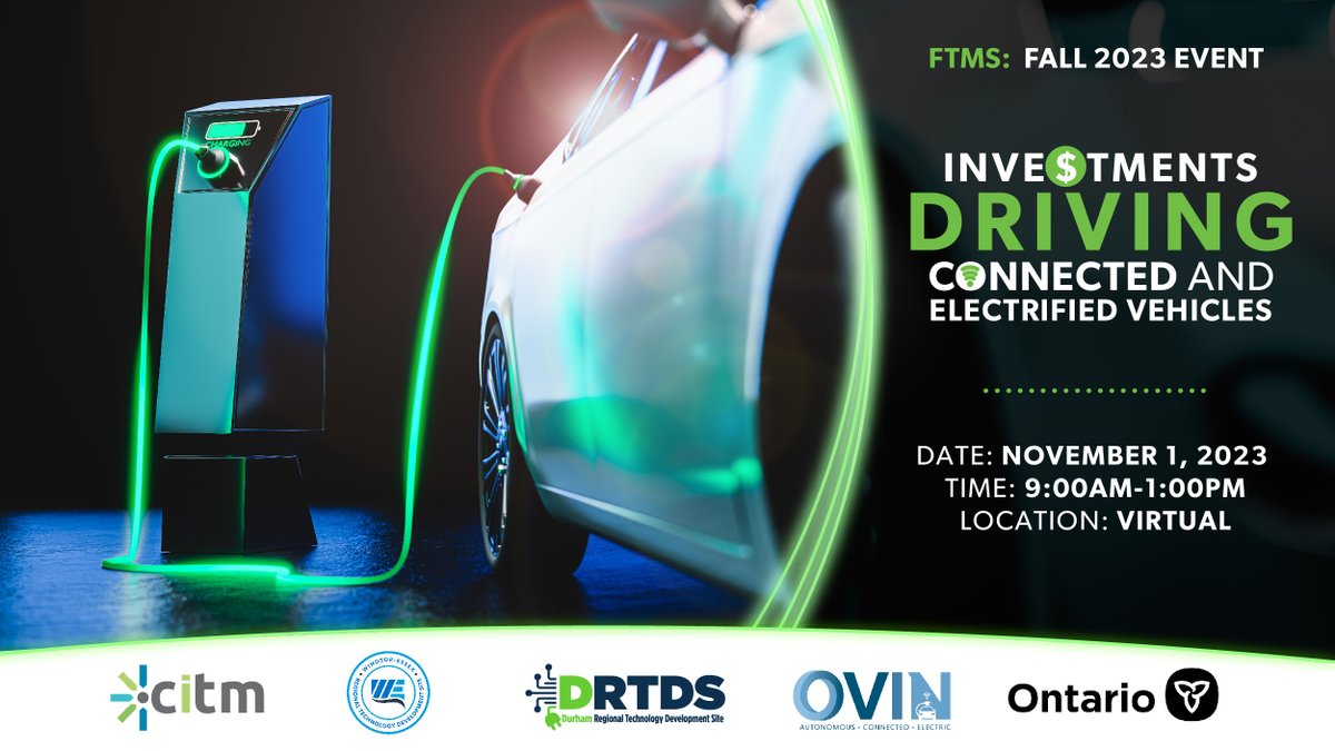 Join us THIS WEDNESDAY for the #FTMS2023 virtual conference &amp; explore investment opportunities in today’s electric &amp; connected transportation with leaders in #EV &amp; #investments! There’s still time to register! ftms.citm.ca