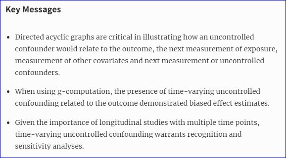 Investigation of the structure and magnitude of time-varying uncontrolled confounding in simulated cohort data analyzed using g-computation
doi.org/10.1093/ije/dy…
