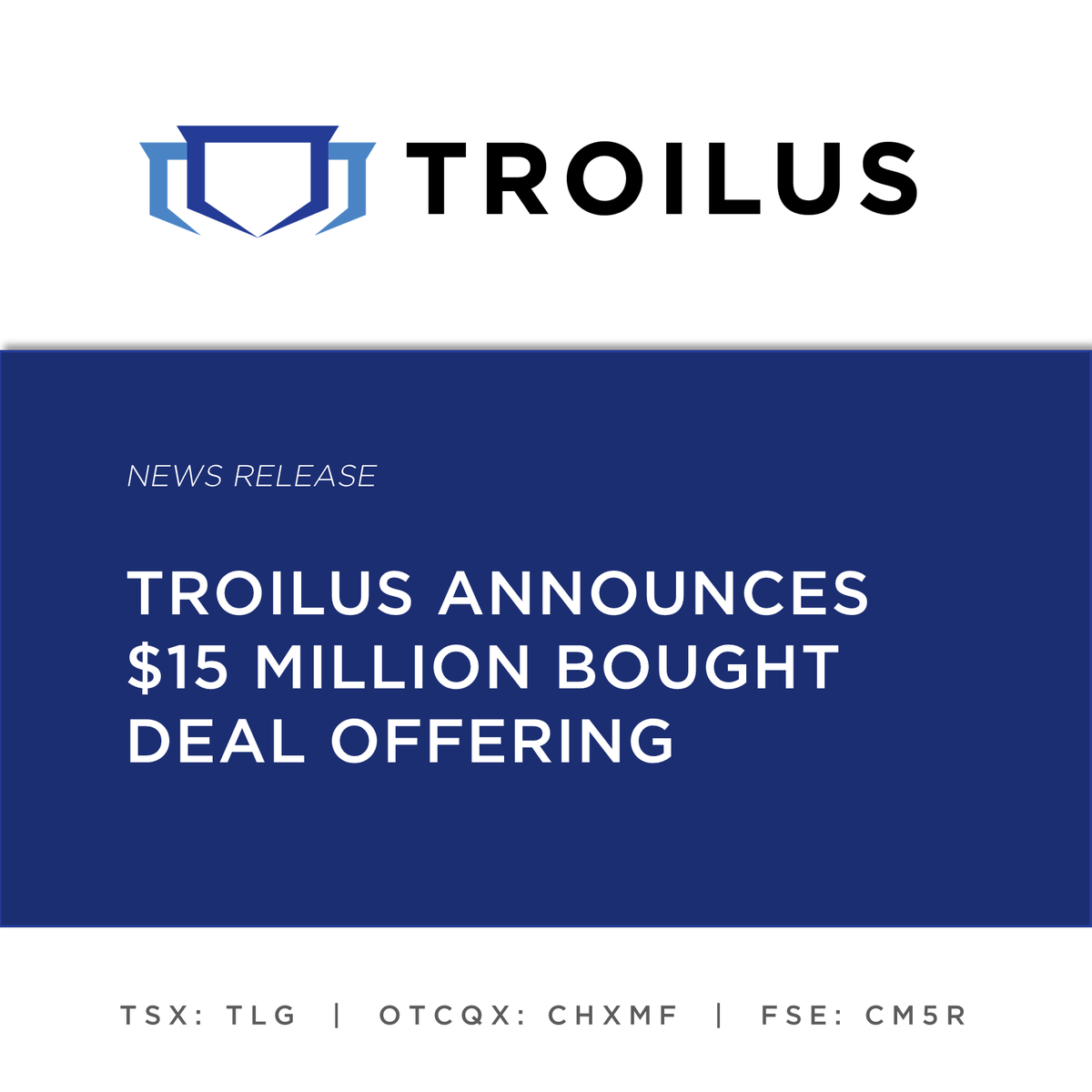 Troilus announces $15 million bought deal offering.
Read the press release here: troilusgold.net/PR   

$TLG $CHXMF $CM5R
#newsrelease #TroilusGold #Troilus #gold #copper #exploration #tlg #canadiangold #juniormining #mining #investing #geology #quebecmining