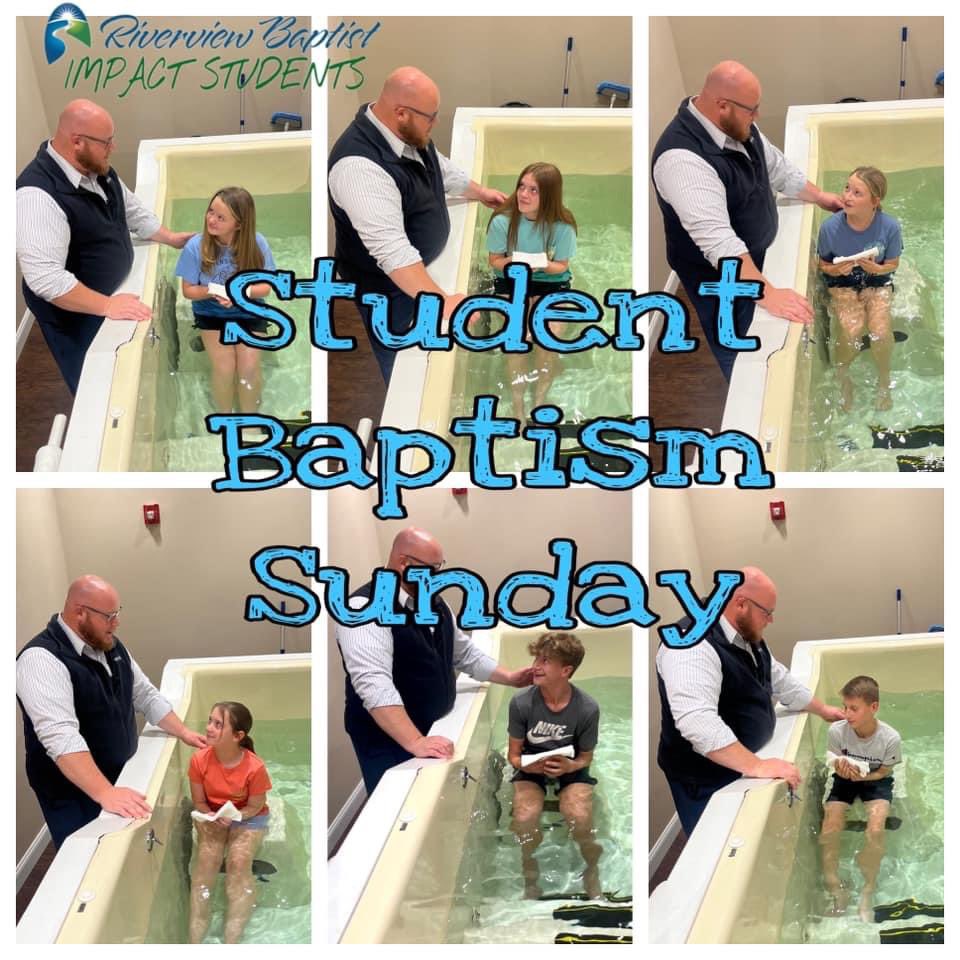 FerrellJonathan's tweet photo. Riverview Baptist had a great morning celebrating  #studentbaptismsunday
#TBMBStudentBaptism23 https://t.co/YLZ8aPvT8O