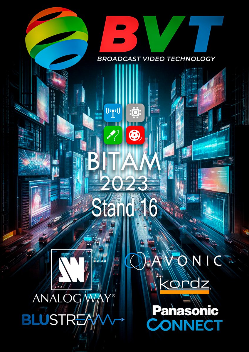 BVT_V's tweet image. ¡Nos vemos en la X Edición de BITAM Show 2023! 
Encuéntranos en el #Stand16 junto con @Analog_Way, @Blustream_HDBT, @Avonic, @KordzGlobal, @panasonicESP.
📌 22 y 23 de noviembre. Pabellón de Cristal-Recinto Ferial Casa de Campo de Madrid. 
#Bitam2023  #Bitam