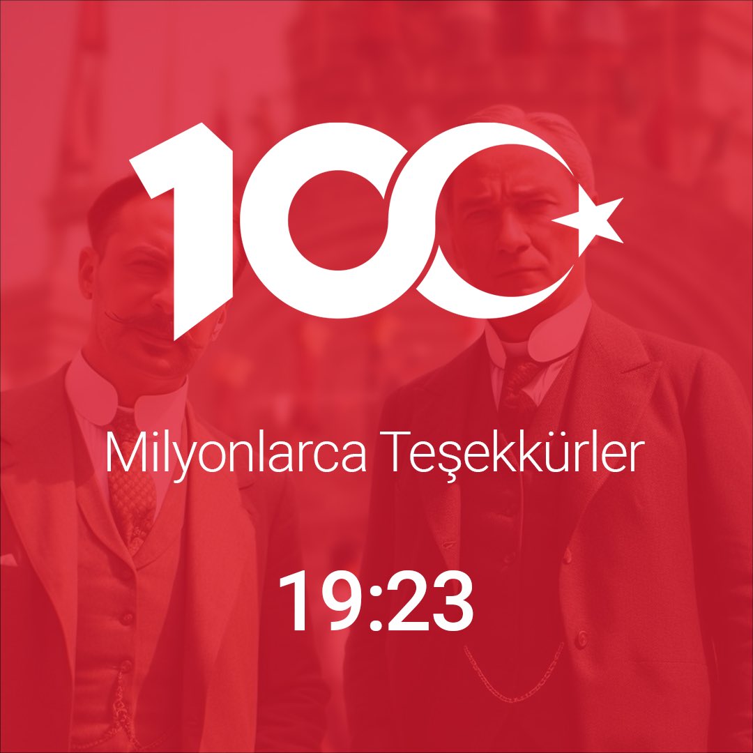 Cumhuriyetimizin 100. yılına özel olarak hazırladığımız "Zamanın Ötesinde Bir Kucaklaşma" websitesiyle sizlere eşsiz anılar hediye ettik.

Bugün (30 Ekim 2023) Saat 19:23'te sitemizin kullanımı sona ereceğini üzülerek belirtmek isteriz.

Cumhuriyetin Yüzüncü Yılı Kutlu Olsun!