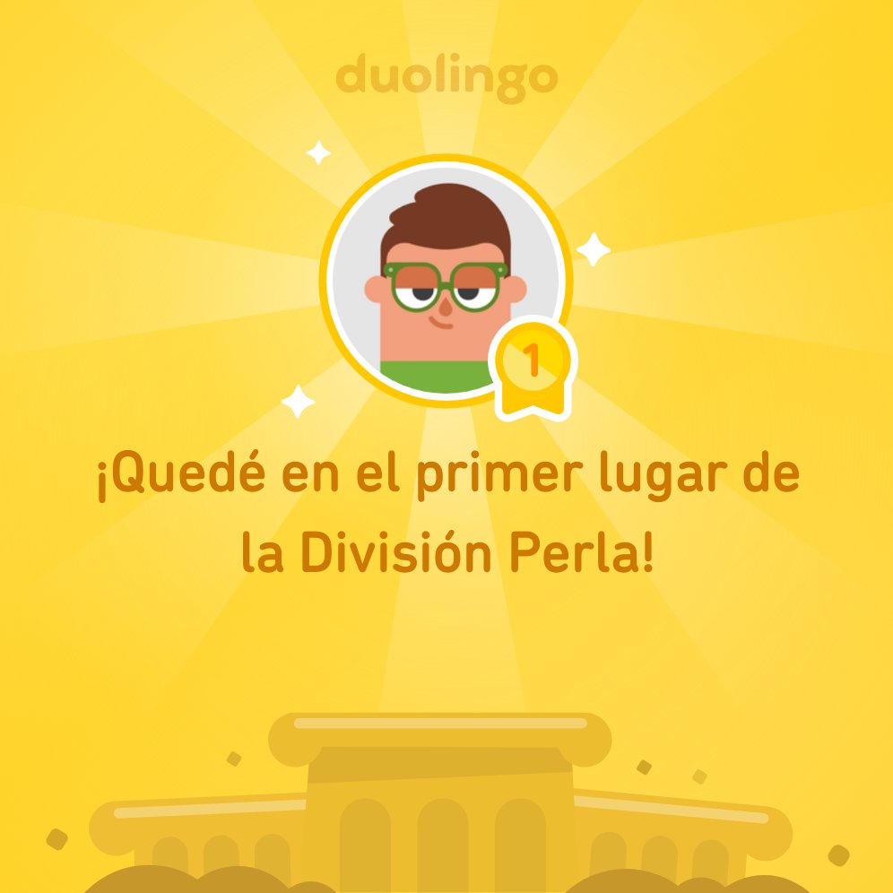 wolf_martinez1's tweet photo. ¡Quedé en el primer lugar de la División Perla en @Duolingo! https://t.co/YshTk66m5K