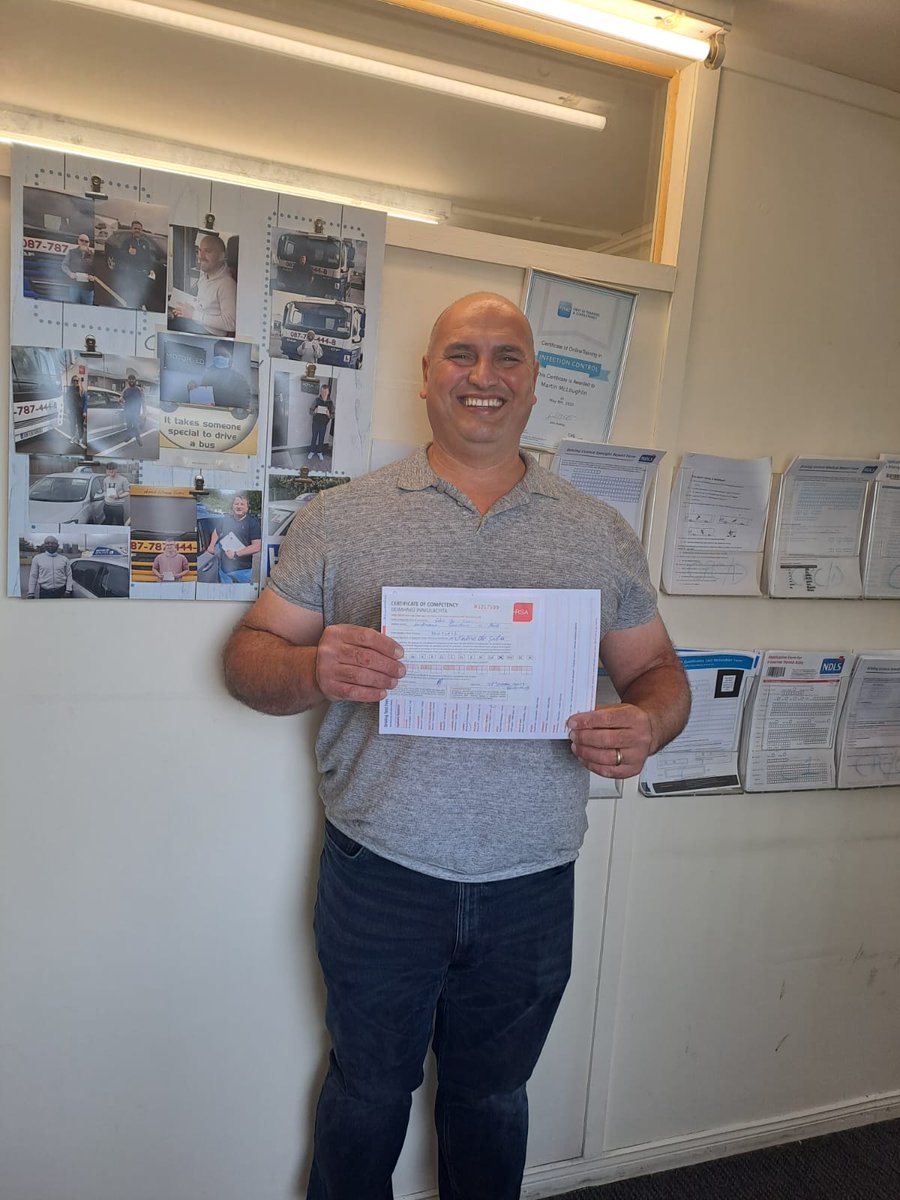 MotorED's tweet photo. One happy Fabio to make you smile on a Bank Holiday Monday.  That's the Artic done 1st go

#MotorEd 
#drivingtestdundalk https://t.co/MgsoMRz27r