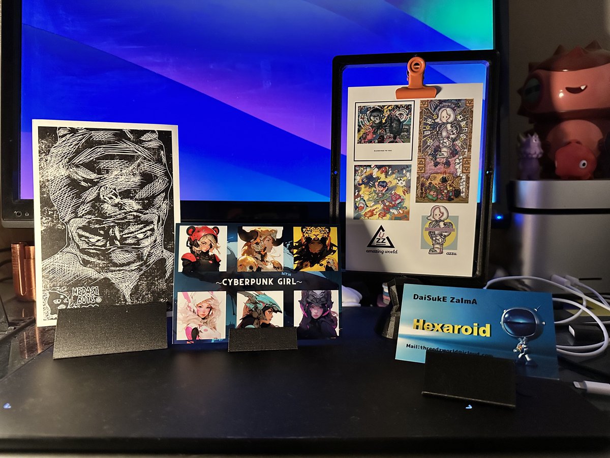 3DZ_WorlD's tweet photo. 今日3Dプリントで作ったポストカードのディスプレイスタンド。
フレームのやつ以外はスパイラルモードで。ノズルは、耐摩耗kaika、フィラメントはPLA-CF。
#3dprint #kaika #耐摩耗kaika99 #テクダイヤ #PLACF https://t.co/gKMOkeIguk