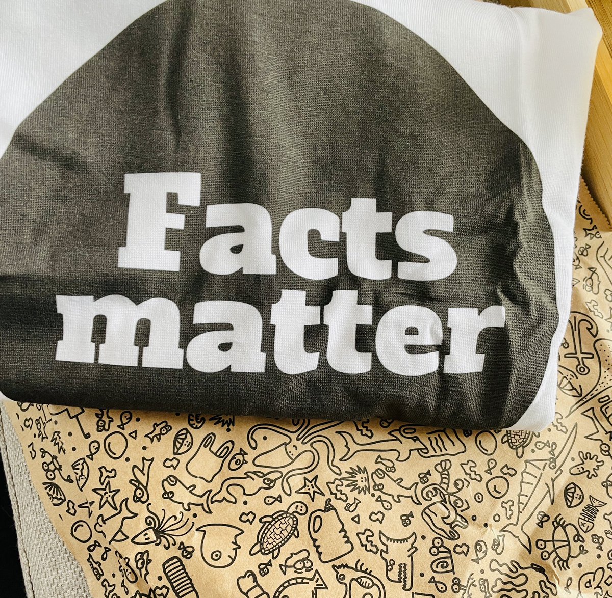 Got my t-shirt today!😊📚 shall be styling it sometime soon! #FactsMatter #CILIP #librarians