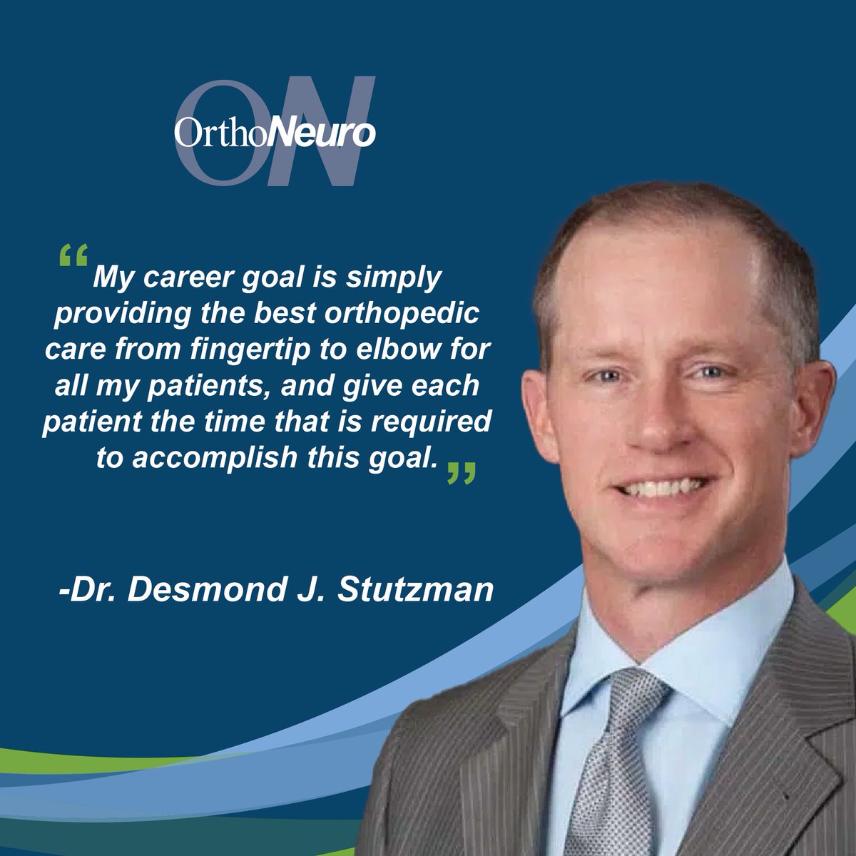 Meet Dr. Desmond J. Stutzman, D.O., a Board Certified Orthopedic Surgeon specializing in hand and elbow surgery with a Certificate of Added Qualifications in Hand and Elbow Surgery.

Click below to learn more about Dr. Stutzman. bit.ly/3nIkKy7