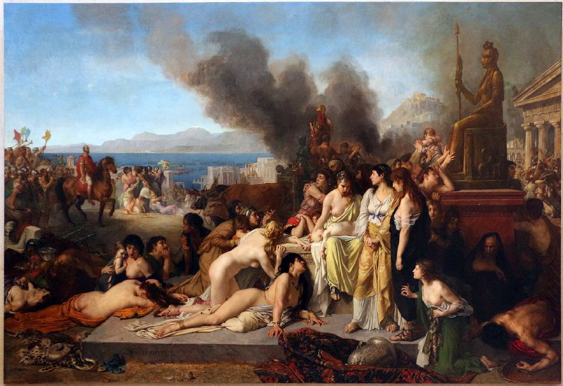 The last day on Corinth, Tony Robert-Fleury (1870).
#GrecoRoman #Academicism #painting