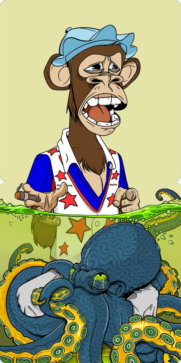 BoredApeBD's tweet photo. This one will cure the boredom. The #BABD project is here to help. The project here to complete your #BAYC7625 picture #BAYC7625 #BoredApeYC 10,000 uniquely generated individually matching Below Deck Octopi for your Bored Ape #NFTs #nftart #ethereum Now Minting🐙📷👇 https://t.co/Vsi00Ihc0U