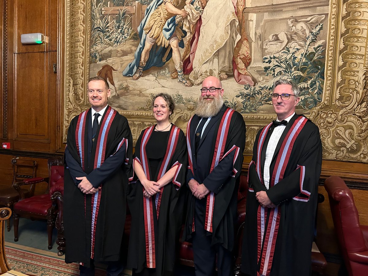 As well as installing our new Master Alan Hawkins on Friday evening at the Installation Dinner at Draper's Hall, we were also delighted to welcome four new Liverymen to the Company - Jamie Fisher, Mike Murphy, Will Dobbs and Rachel Fryers. Congratulations to you all.