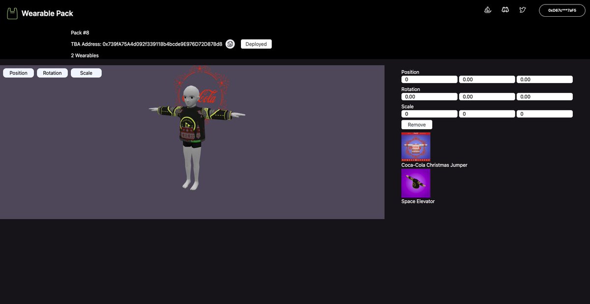 Metacat007's tweet photo. @erc6551  not only give NFT programmability, but also unlocks the composability of NFT. https://t.co/Axes4tdkaw bring a new experience to Wearable in the #Metaverse  via @erc6551 . You can arbitrarily combine multiple Wearables in a Pack (NFT) and sell/tranfer/gift/... as a whole https://t.co/eqWnYF3iit