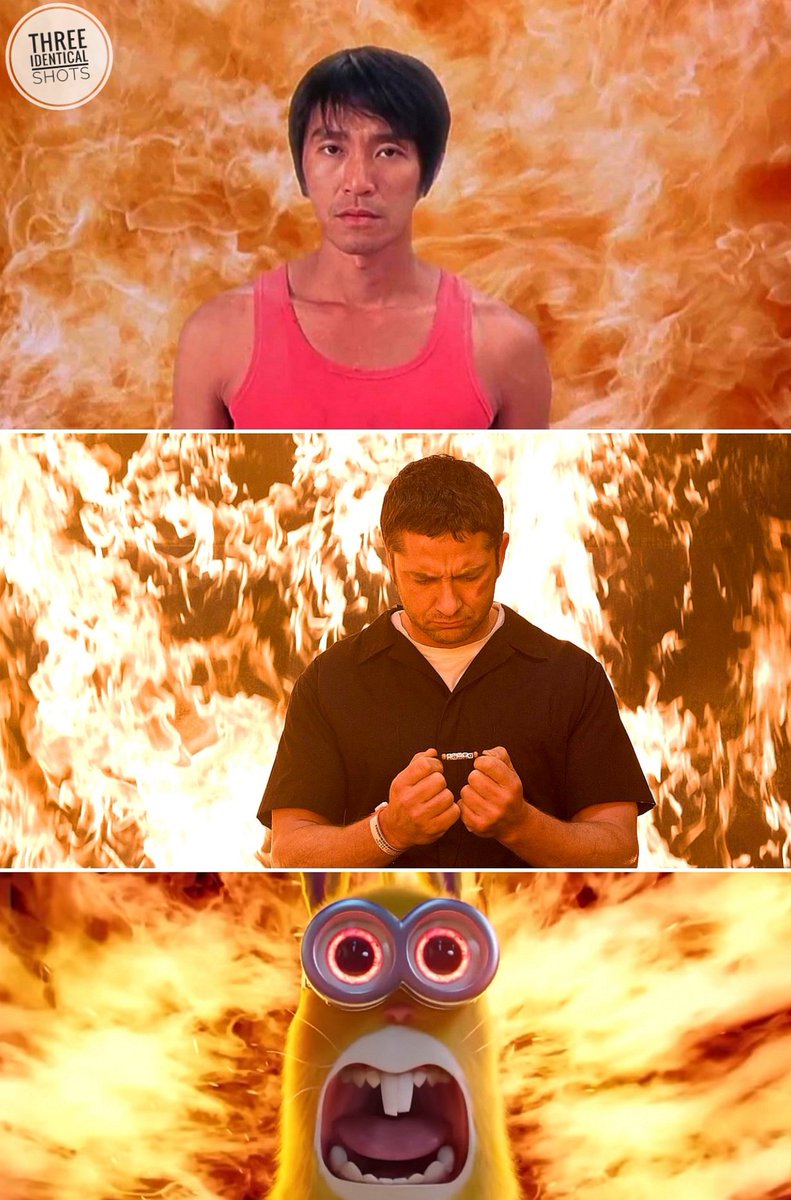 IdenticalShots's tweet image. 1- Shaolin Soccer - @stephenchow, 2001
2- Law Abiding Citizen - F. Gary Gray, 2009
3- #Minions The Rise of Gru - @kylebalda, 2022
.
.
#animation #filmmaking #cinematography
@GerardButler @Minions