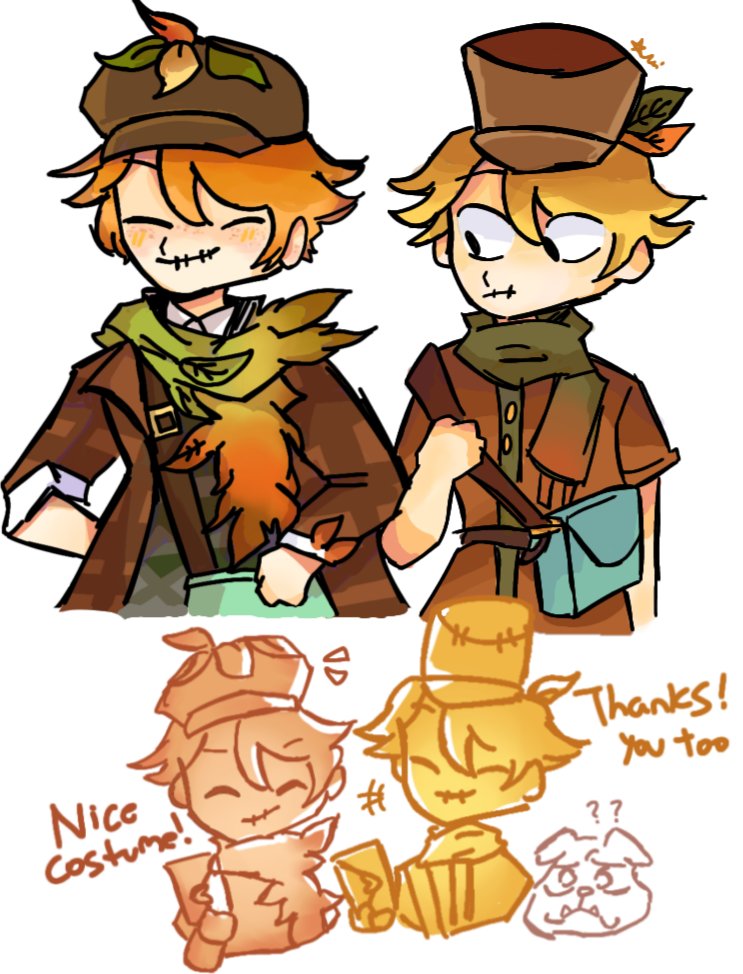 Bagofsunflowers's tweet photo. Postman Autumn Reverie and His Autumn B skin together !
(I'm his proud B skin haver 👀)
#VictorGrantz #Autumn #IdentityV #IdentityVPostman #IdentityVFanart https://t.co/c63IxBbIM8