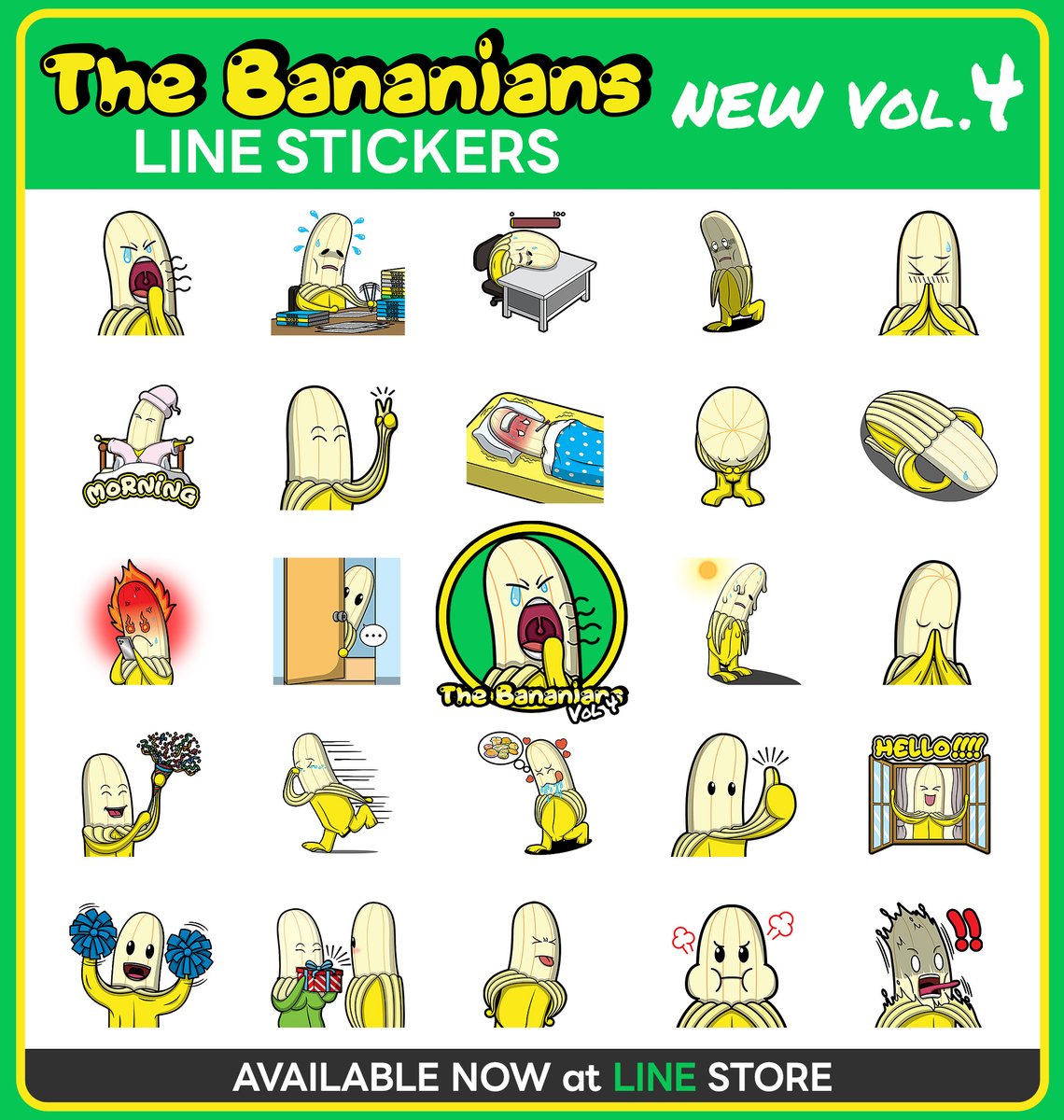 "The Bananians" Line Stickers &amp; Line Theme

Available Now at Line Store

"The Bananians" Line Stickers
store.line.me/stickershop/au…

"The Bananians" Line Theme
store.line.me/themeshop/auth…

#thebananians #LineStickers #LineSticker #StickersLine #StickerLine #ไลน์สติ๊กเกอร์ #สติ๊กเกอร์ไลน์