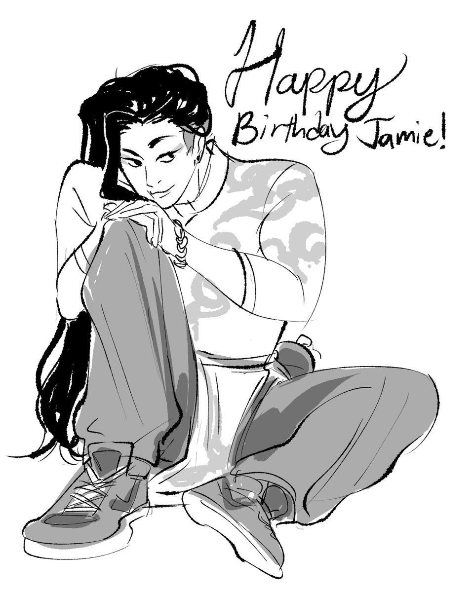 Happy birthday Jamie!!! 🍶🎉 A quick drawing for my son...