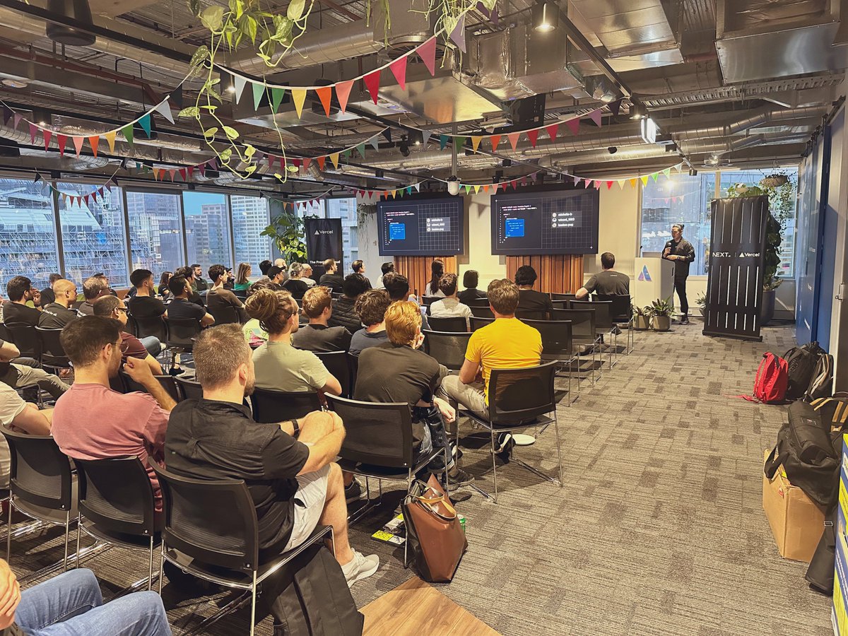 ReactJS Sydney (@reactsydney) on Twitter photo Kicking off our Vercel Takeover with <a href="/robinyoong/">Robin Yoong</a> recapping the past, present and future of Next.js Kicking off our Vercel Takeover with <a href="/robinyoong/">Robin Yoong</a> recapping the past, present and future of Next.js