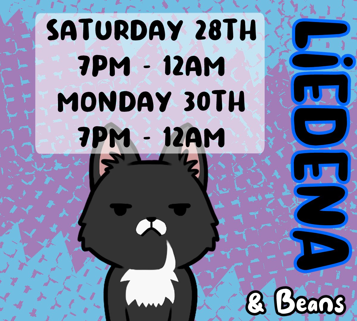 yeezonline's tweet photo. DAY 3

JuztCotton is now live starting off our 4th day of the charity event in aid of @CatsProtection @Pawsome_Players ! @suaycine is joining them to beat minecraft!

@thepawsntails will be live at 1pm, and @Liedena_ is back again at 7pm!

https://t.co/rGIRngGB0p https://t.co/i44c0yLTPa