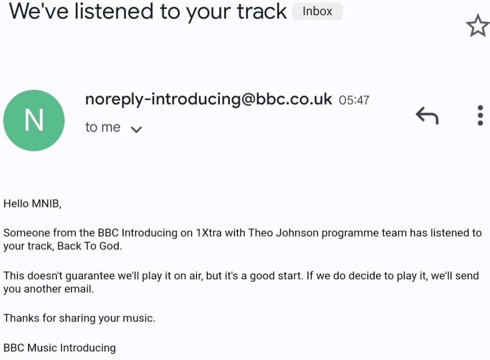 OfficialMNIB's tweet image. .
#ShoutOut to Brother @T1Official &amp;amp; his entire team at #BBC @1Xtra - 🎧
.
#BackToGod FT: Sir @WayneEllington7 - 😲
.
Composer: @SOB_Prod
Engineer: @LostEraMusicUK
Studio: @HypeHarmony
Mastering: @JNpMusic1
Distro: @DittoMusic
.
#74CromwellAvenue / #BeforeIWasBorn - 🎵
.