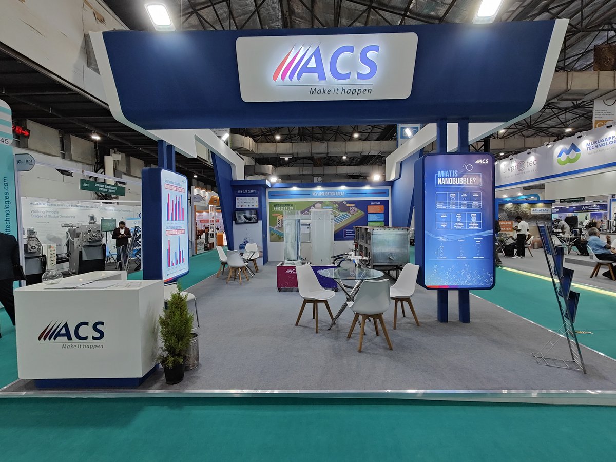 acsipl's tweet photo. Super Show!!! What an overwhelming Response for the Nanobubble Technology. We don't just Promise. We deliver!
Here are a few glimpses from our Booth,
#ifatindia2023 #nanobubbles #sustainable #adaptable #scalable #affordable #watertreatment https://t.co/4JrKSlGVRL