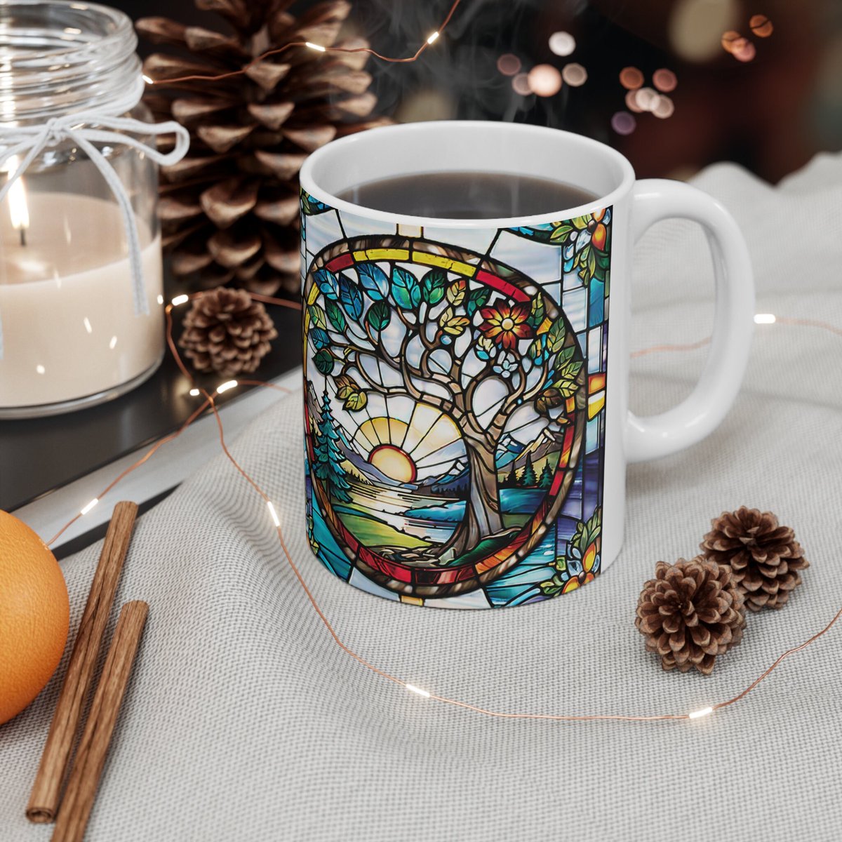 Beautiful stained glass coff mug chapterboutique.etsy.com/listing/157316…  #stainedglassmug #stainedglassart #stainedglassdesign #ceramicmug #ceramiccup #ceramics #coffeemug #pottery #mug #mugsofinstagram #coffeetime #coffeeculture