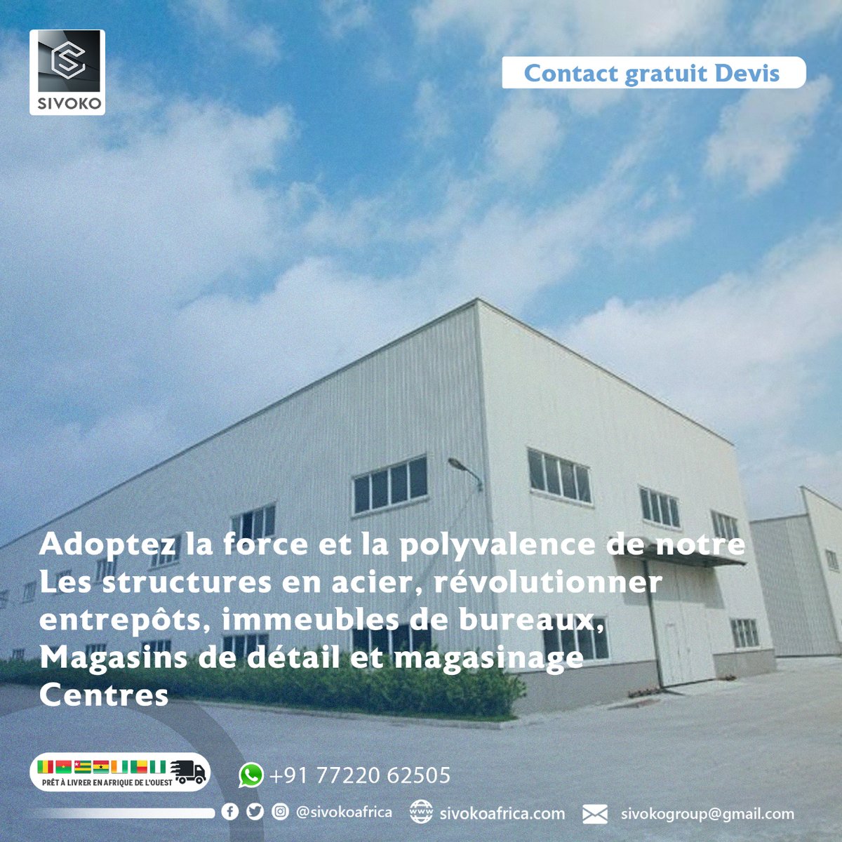 sivokoafrica's tweet image. Élevez votre agriculture avec Sivoko ! 🚀🌱

Obtenez un devis gratuit aujourd&apos;hui et assurez l&apos;avenir de votre récolte ! 🌾📈

📱 Whatsapp: +91 77220 62505
✉️ Email: sivokogroup@gmail.com

#agriculture #steelsolution #sivokoafrica #industrialcompanies #warehouse