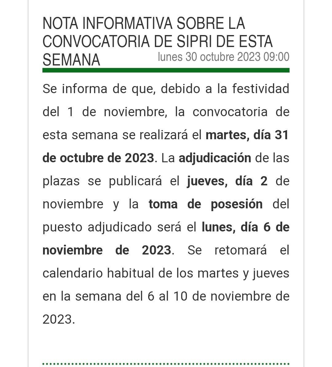 Señora <a href="/Patricia_Pozo_/">Patricia del Pozo</a> <a href="/EducaAnd/">Consejería Desarrollo Educativo y FP</a>, alguna explicación por la supresión de  una convocatoria está semana?
Las incorporaciones son la semana que viene, la fiesta cae en miércoles. NO TIENE SENTIDO...tu mandato tampoco.
¿Opiniones sindicatos? O calladitos con un tweet como siempre...