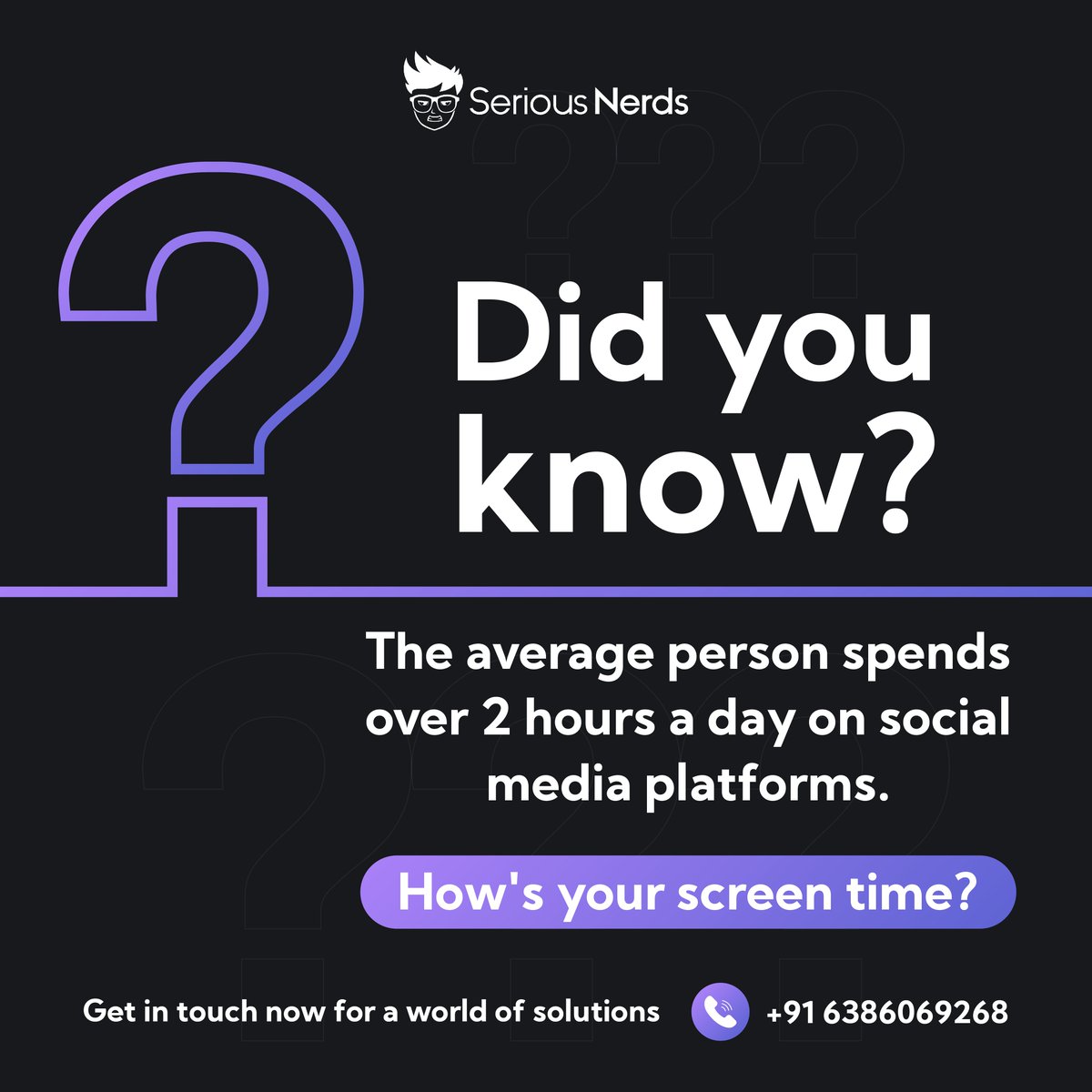 📱 2 hours a day on social media? That's the new normal! How do you make the most of your time scrolling? Share your tips below! 💬 

#SocialMediaLife #DigitalHabits #SeriousNerds #Lucknow