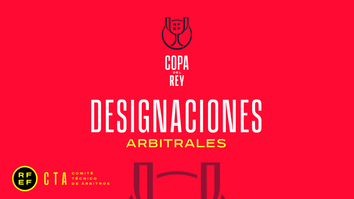 ⚖️ Estas son las designaciones arbitrales de la primera eliminatoria de Copa del Rey.

🔗 bit.ly/CopadelRey_01

#ArbitrajeRFEF #LaCopaMola