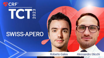 #TCT2023 One-year outcomes after Amulet or Watchman/FLX device for percutaneous left atrial appendage closure @Sticchi_Alex interviews 🎤 @RobertoGalea7 about the 1-year results of the SWISS-APERO randomized clinical trial 📊 pcronline.com/News/Whats-new… #cardiotwitter