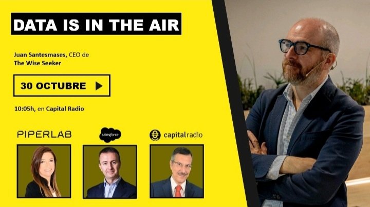 PiperLab (@piperlab_es) on Twitter photo 🔊En 15 minutos comenzamos Data is in the air en <a href="/CAPITALRADIOB/">CAPITAL RADIO</a>.
Con Juan Santesmases, CEO de <a href="/TheWiseSeeker_/">The Wise Seeker</a> , <a href="/esthermoralesp/">Esther Morales</a> y <a href="/enriquepolo/">Enrique Polo de Lara</a>,VP de <a href="/SalesforceES/">SalesforceES</a> 🔊En 15 minutos comenzamos Data is in the air en <a href="/CAPITALRADIOB/">CAPITAL RADIO</a>.
Con Juan Santesmases, CEO de <a href="/TheWiseSeeker_/">The Wise Seeker</a> , <a href="/esthermoralesp/">Esther Morales</a> y <a href="/enriquepolo/">Enrique Polo de Lara</a>,VP de <a href="/SalesforceES/">SalesforceES</a>