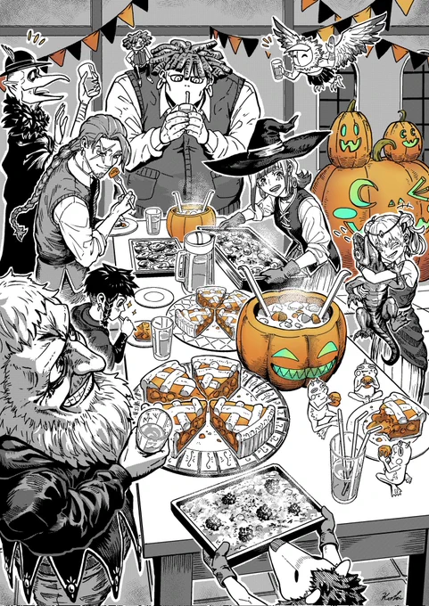 Halloween party #創作 #オリジナル #イラスト #ハロウィン #art