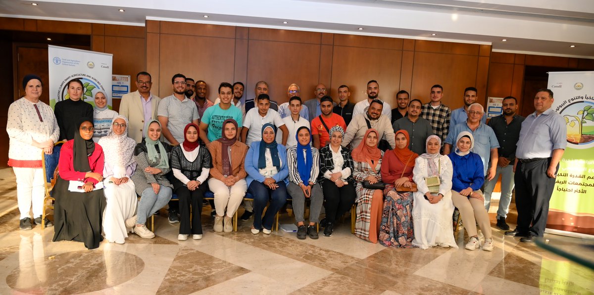 FAOEgypt's tweet photo. في إطار مشروع تعزيز الزراعة الذكية مناخياً والتنوع البيولوجي الزراعي، الممول من @CanEmbEgypt عقدت@FAOو@agricultureagr
دورة تدريبية لمده 4⃣ أيام
لـ 27 متدرباَ من المحافظات🇪🇬 المستهدفة للمشروع
للتعرف على أداة +SHARP التي تقود العمل المناخي التحويلي وحساب قياس🌡️ المرونة في الزراعة🌱 https://t.co/RzczBjNenx