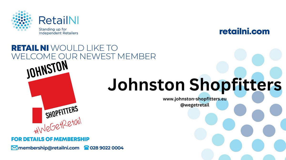 Delighted to welcome @wegetretail Johnston Shopfitters to Retail NI. Looking forward to working with you