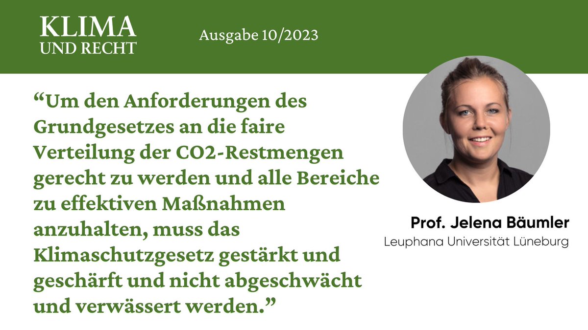 Ausgabe 10/23 unserer Fachzeitschrift Klima &amp; Recht ist da!

Den Link zum Probe-Abo und Inhaltsverzeichnis findet ihr hier: beck-shop.de/klimr-klima-re…