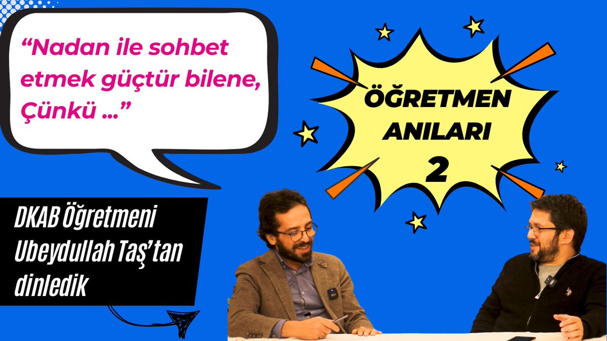 "Nadan ile sohbet zordur bilene, çünkü..." || Öğretmen Anıları ve Hisseler-2 ||  <a href="/UbeydullahTas/">Ubeydullah Taş</a> 

Din Kültürü ve Ahlak Bilgisi öğretmeni Ubeydullah Taş, otobüste öğrencileriyle yaşadığı bir olayla ilgili ilginç hatırasını anlattı. 
İzlemek için link: youtu.be/SHZmMIo2GEU