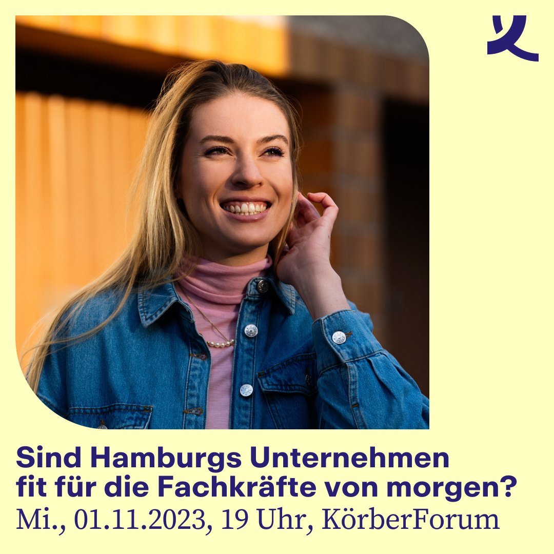 📈 Sind Hamburger Unternehmen attraktiv genug für Generation Z? @Ebeling_eben fragt im @KoerberForum bei Karen Laatz von Beiersdorf, Stefanie Lada von @fritzkola und Malermeister Philipp Reinhold nach. Sichere dir hier ein Ticket! 👉 koerber-stiftung.de/veranstaltunge… 🤝 @KoerberEdu