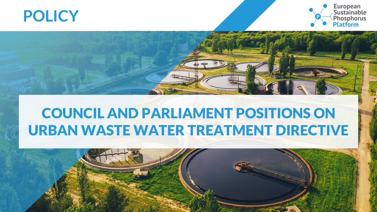 EU Parliament and Council positions on #UWWTD revision maintain defining #minimum #reuse and #recycling #rates for #P (art. 20), but Council proposes to delete reuse and recycling of #N. ESPP suggested not to abandon it👉 lnkd.in/ewrcpTnd