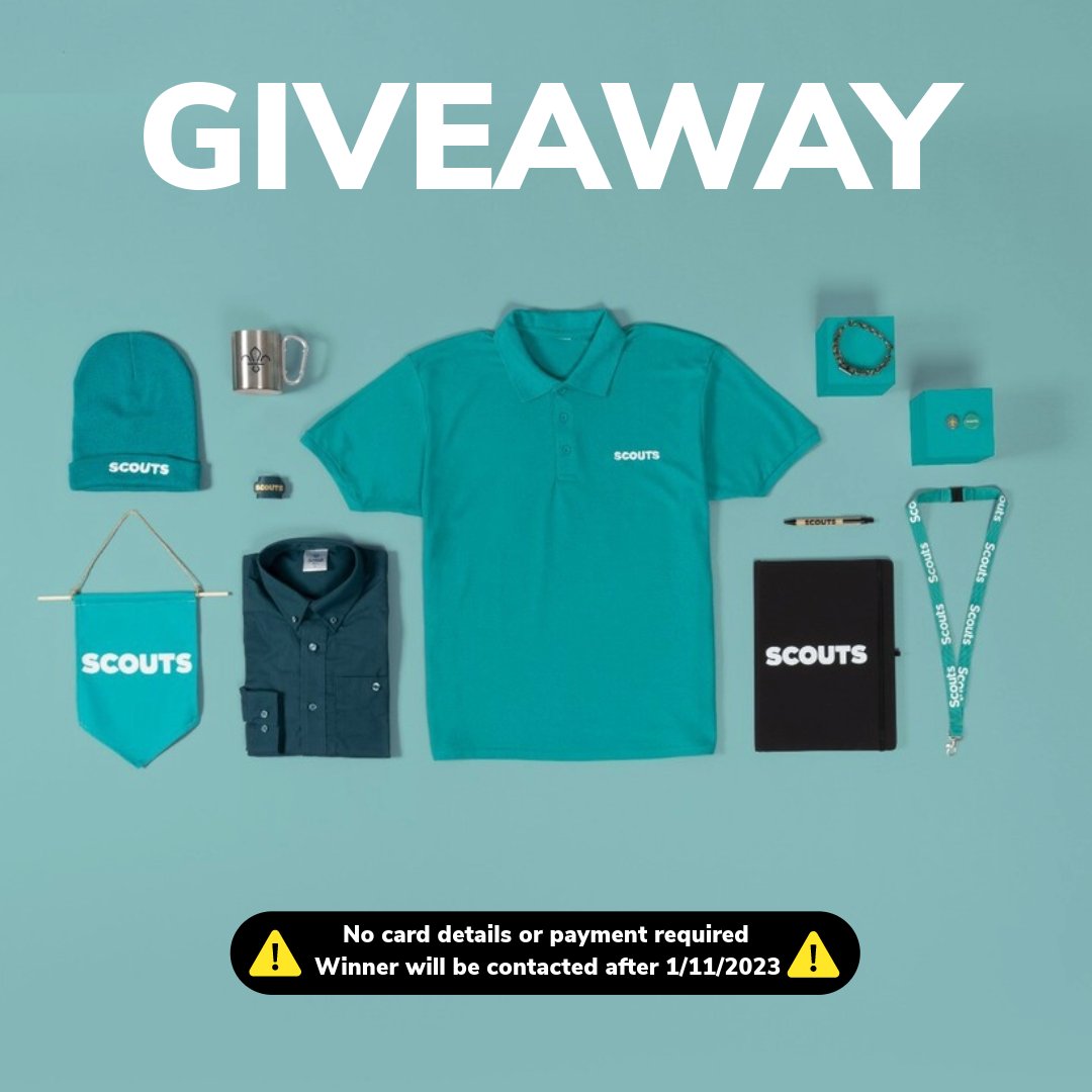 scoutstore1917's tweet photo. 🎁GIVEAWAY 🎁

For a chance to win a massive Scouts bundle worth over £180😇,

✔️ Like and retweet this post
✔️ Tag a friend who'd like to win this bundle

🏆Entries close at 23:59 on Wednesday, 1/11/23. UK only.
📢 Winner will have 36 hrs to reply, or we'll choose a new one. https://t.co/aGbr4czCyu