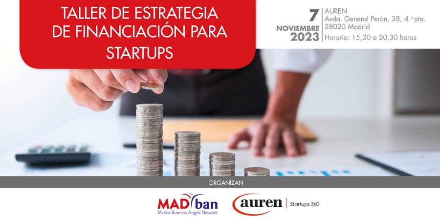 🗓️ 7.11.23 Taller de Estrategia de #FinanciacionStartups en Madrid, organizado por <a href="/Auren_Spain/">Auren Spain</a> dirigido a emprendedores que quieran conocer las principales alternativas de financiación y cómo construir un plan financiero
#InvestmentReadiness