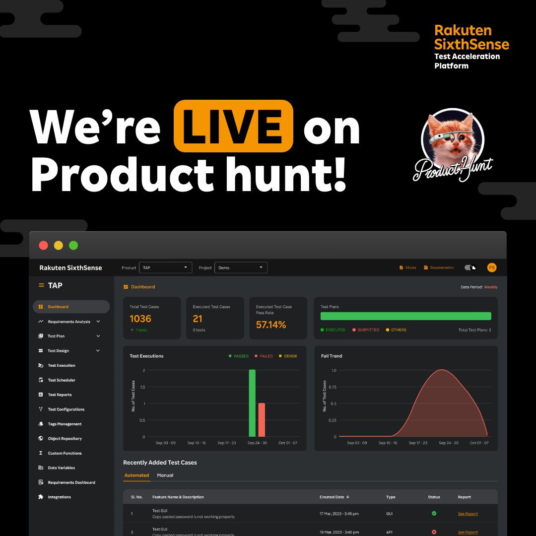 🚀 The Future of Test Acceleration is here!

Dive into a new era of efficient testing with our platform.
Live on @Producthunt now! 🌟

Show some Love 💌.
lnkd.in/g4Pzv_XD

#TestFaster #testingautomation #devtools #qa #producthunt #softwaretesting #testing