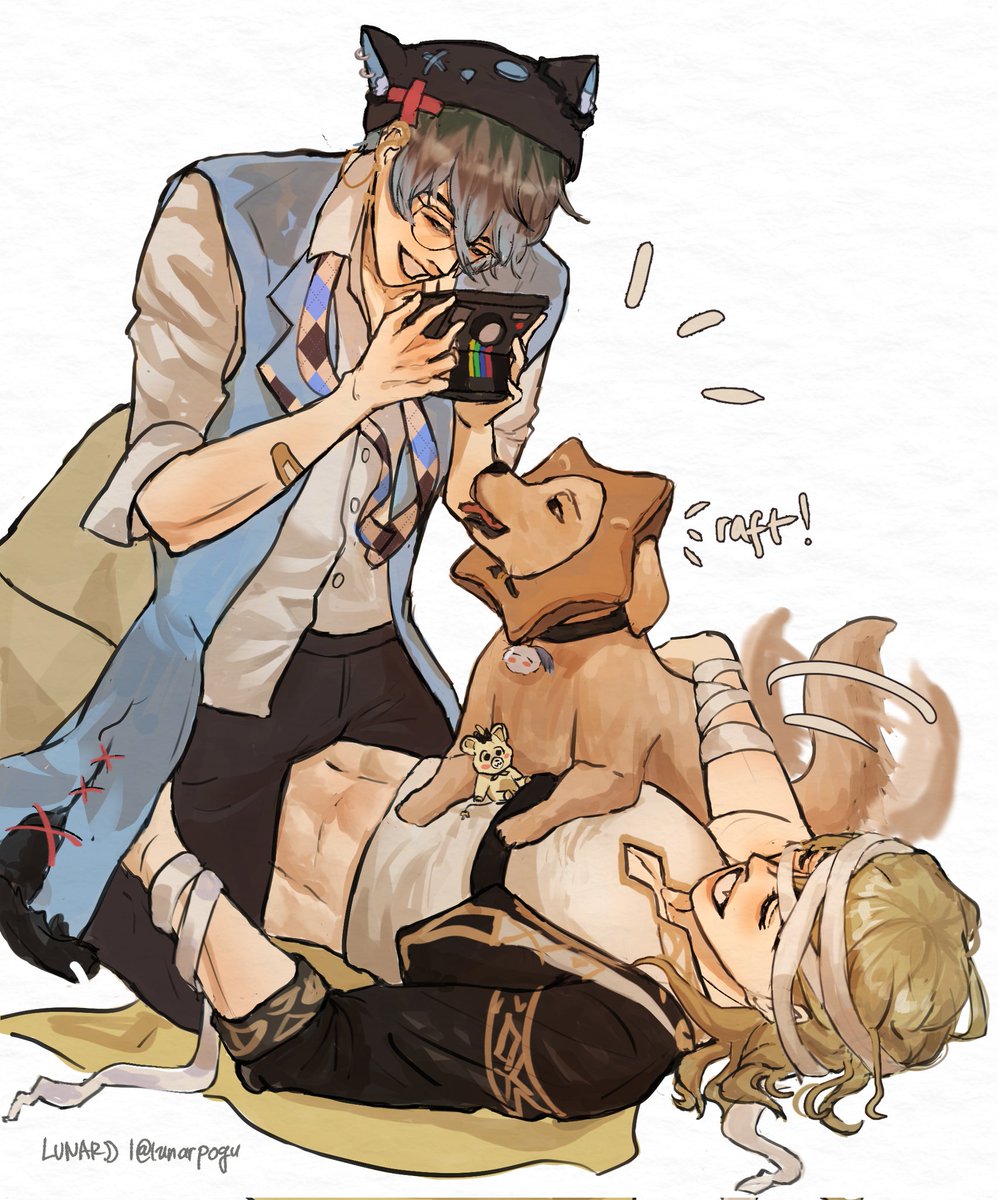 lunarpogu's tweet image. silly boys in spoopy month🎃

#lucake 🍰