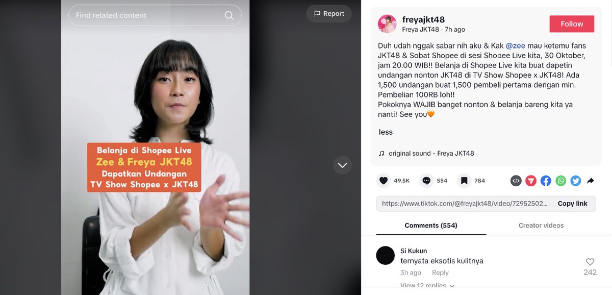 queecaly's tweet photo. @dzulfasweet pengen banget dapet undangan spesial tv show shopee x jkt48 huhuu, semoga nanti malem jam 8 dapetttt🥹
https://t.co/hdvnAvAvzR…
#ZeeFreyaJKT48ShopeeLive https://t.co/0MUqDvgaAH