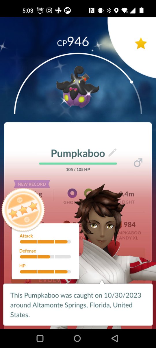 TharealMrRogers's tweet photo. 4004 #ShinyChecks later and it finally happened and it's a good one!! #ShinyPumpkaboo with the costume!! #ShinyPokemon #SpookySeason https://t.co/8GH8IovprW