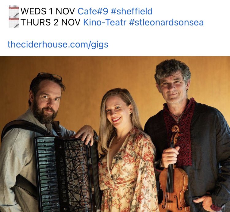 Hello! I’ve got some gigs this week with the awesome @CiderhouseReb , join us! Hey your tickets at theciderhouse.com/gigs pls share! #whatsonsheffield #whatsonhastings #folkmusic #livemusic