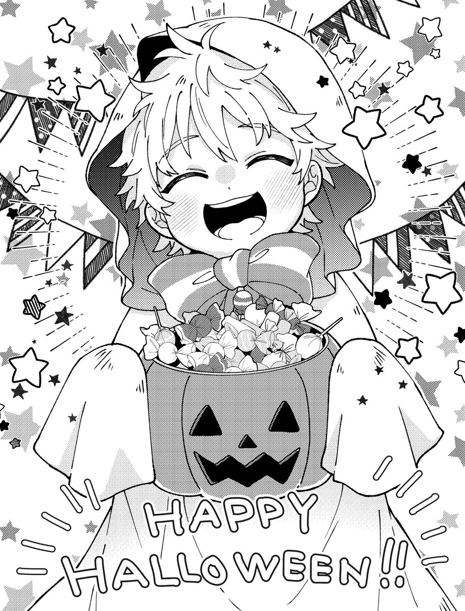 ハロウィン漫画用に描いたおばけみっち