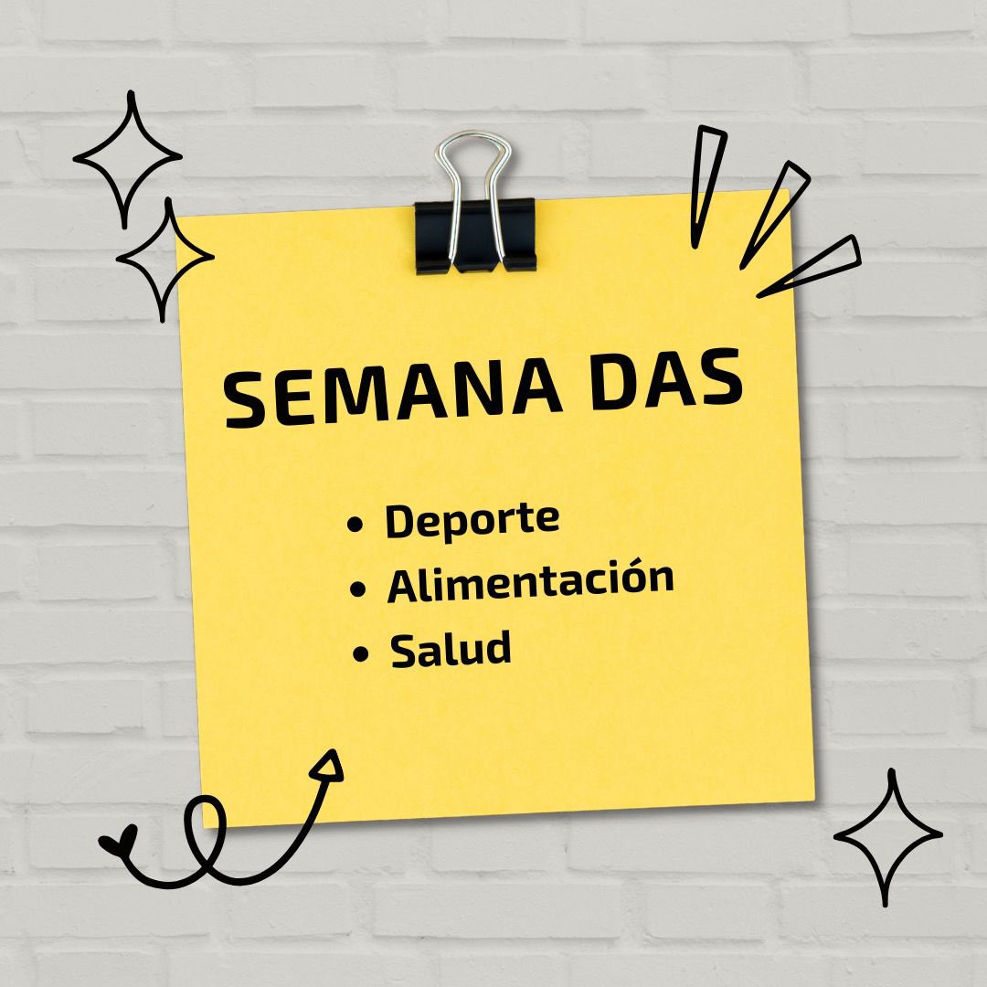 Empezamos la semana DAS a tope de actividades ¿has elegido en cuáles vais a participar? 💪🏼🍎🧼